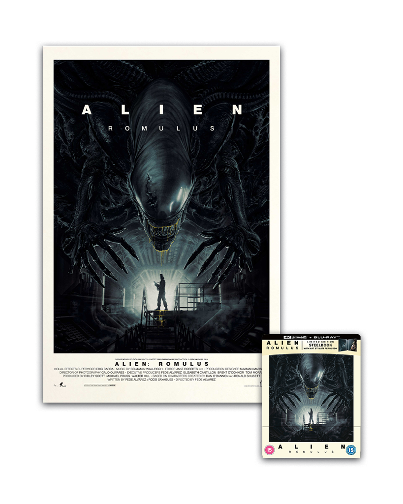 Alien Romulus Steelbook and Poster art by Matt Ferguson
