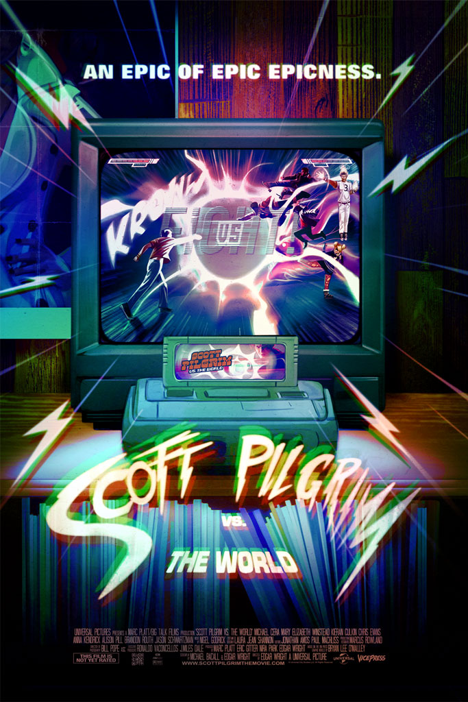 Scott pilgrim vs the world foil poster by Hannah Gillingham