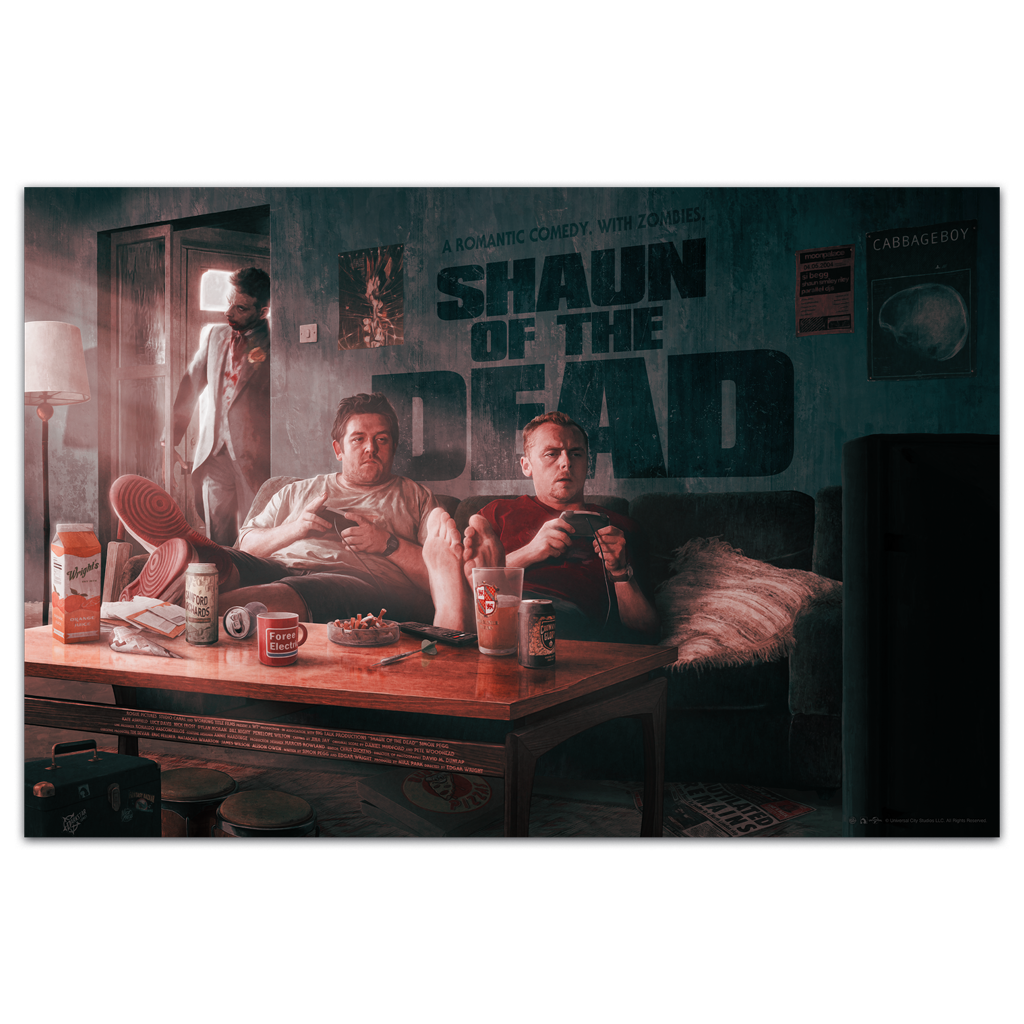 Shaun Of The Dead movie poster by Kevin Wilson