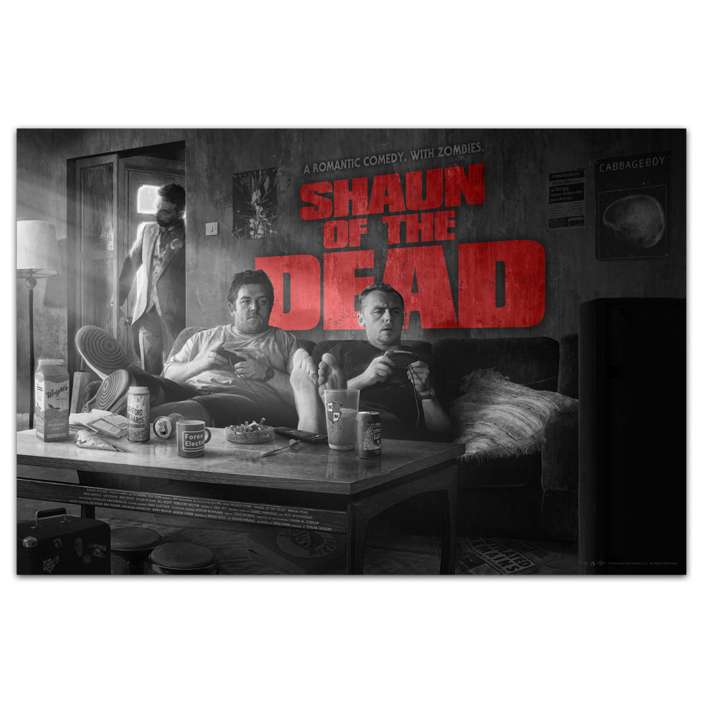 Shaun Of The Dead (Foil Variant) Poster by Kevin Wilson Vice Press