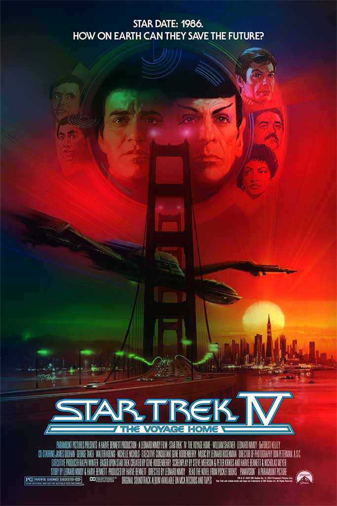 Star Trek 4 the voyage home foil variant movie poster by Bob Peak