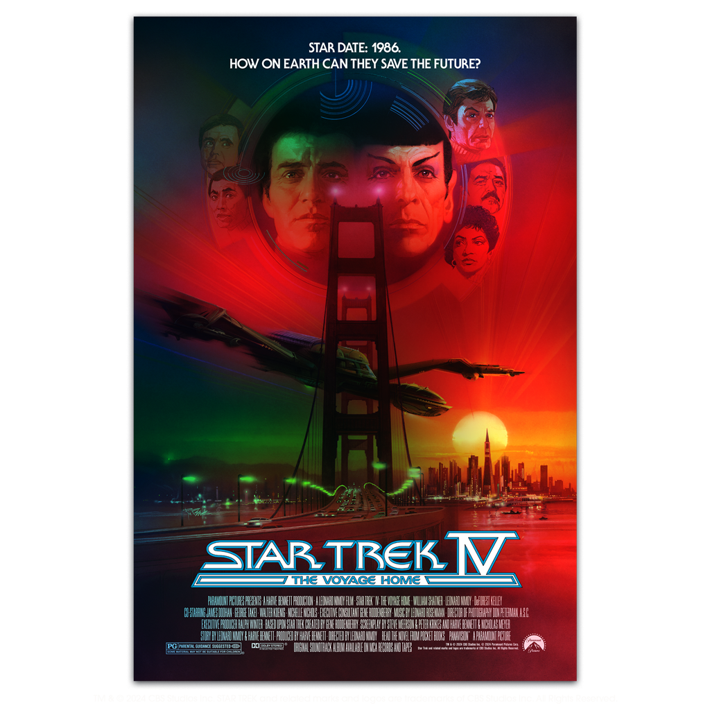 Star Trek 4 the voyage home foil variant movie poster by Bob Peak