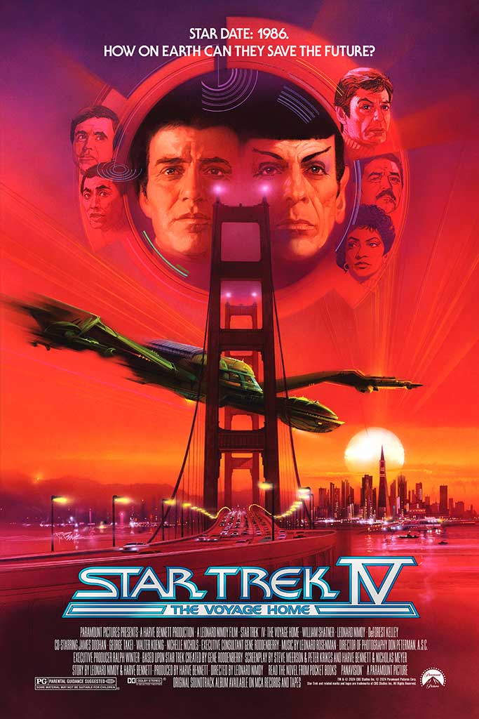 Star Trek 4 the voyage home movie poster by Bob Peak