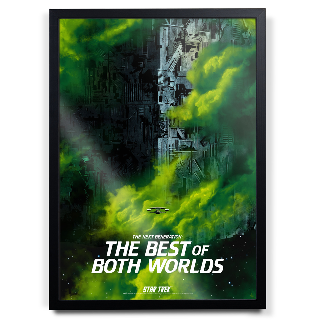 Star Trek The Next Generation The Best Of Both Worlds Poster by Royalston in black frame