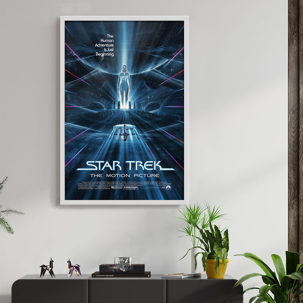 Star Trek white framed poster by Matt Ferguson