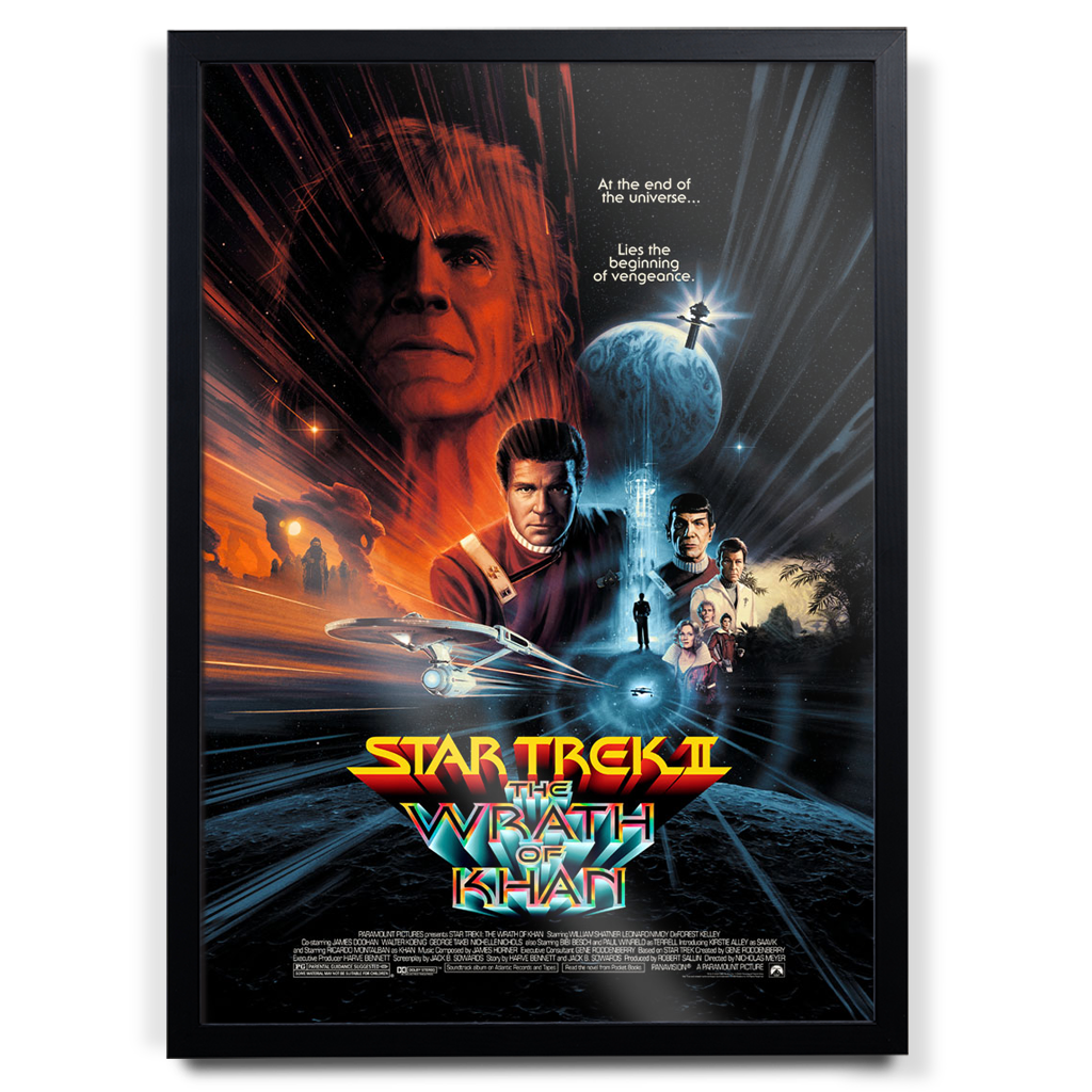 Star Trek II The wrath of khan editions movie poster Matt Ferguson in black frame