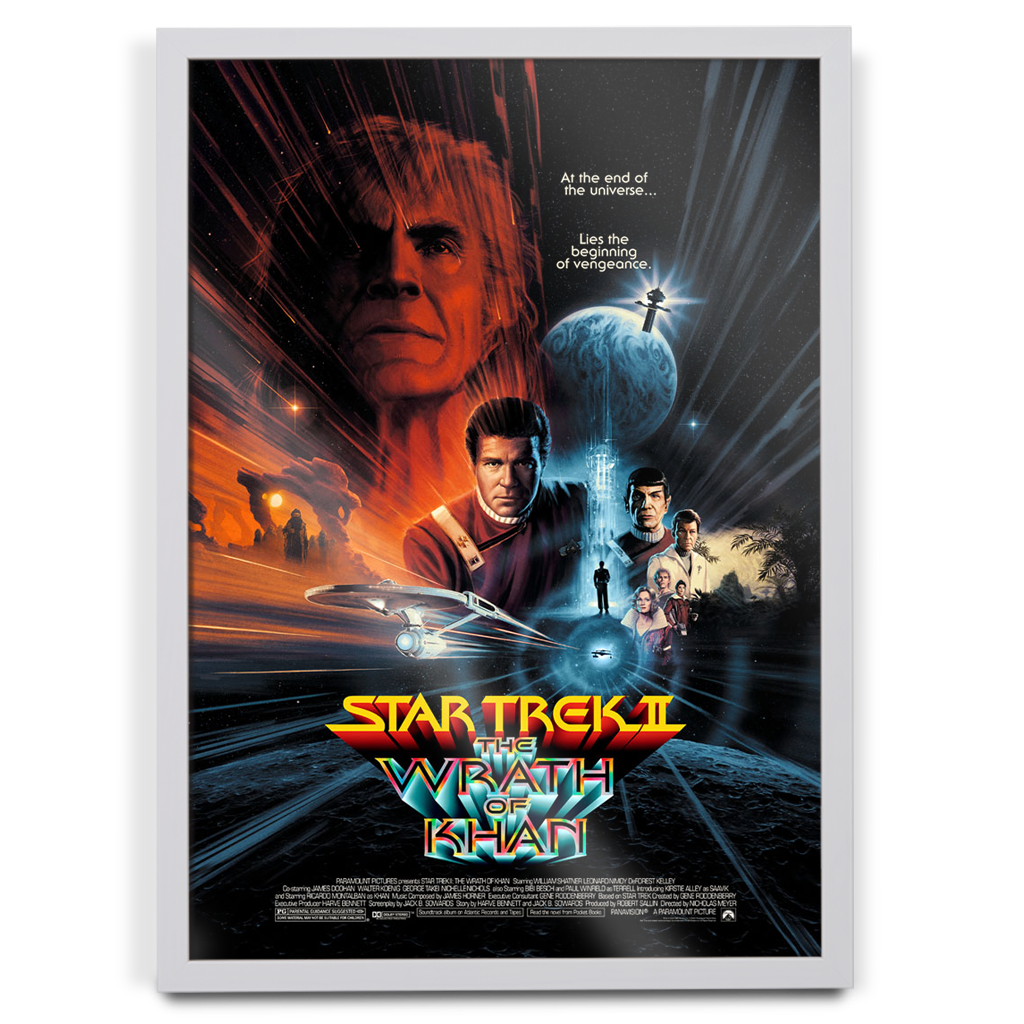 Star Trek II The wrath of khan editions movie poster Matt Ferguson in white frame