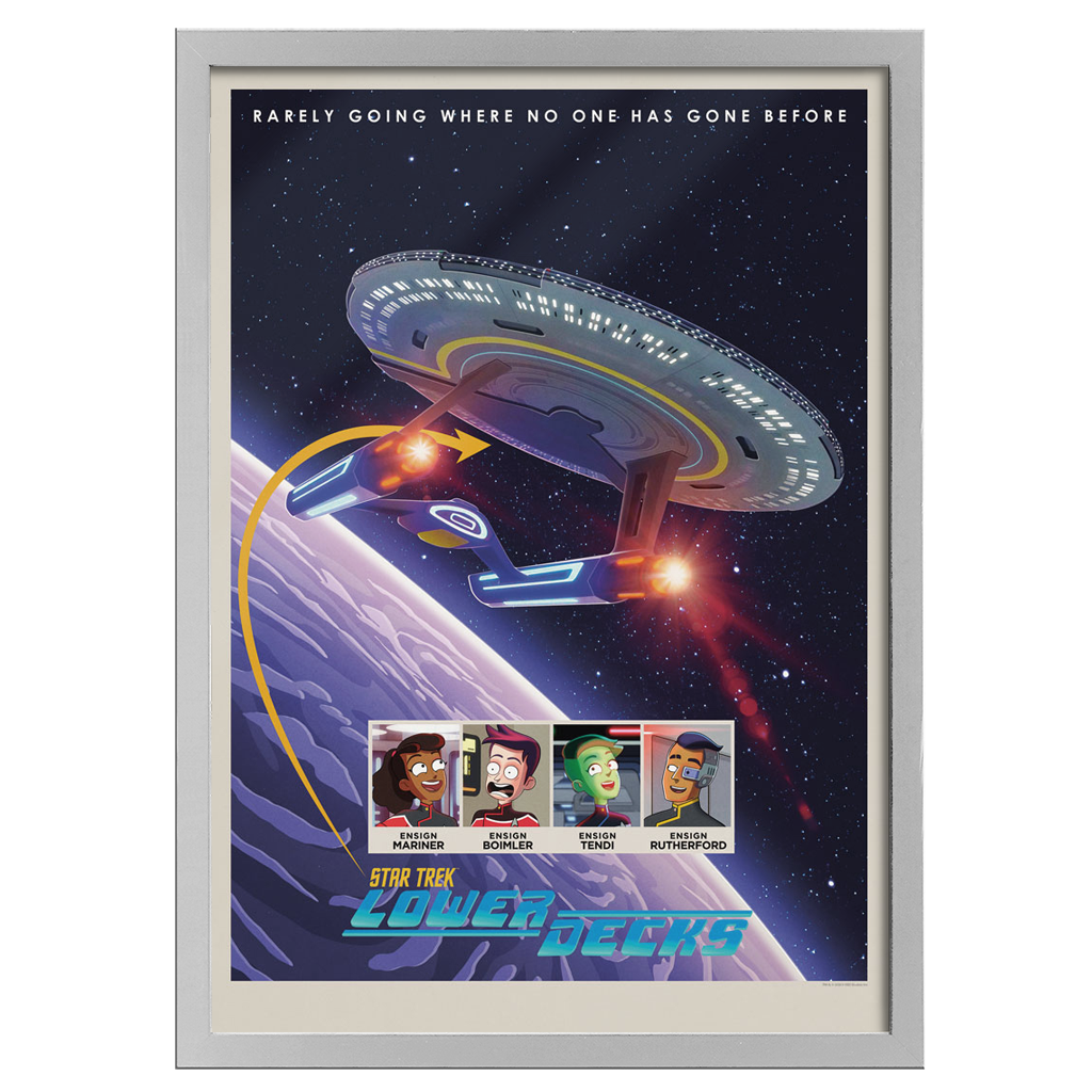 Star Trek Lower Decks Season 1 Key Art Fine art print Poster in white frame