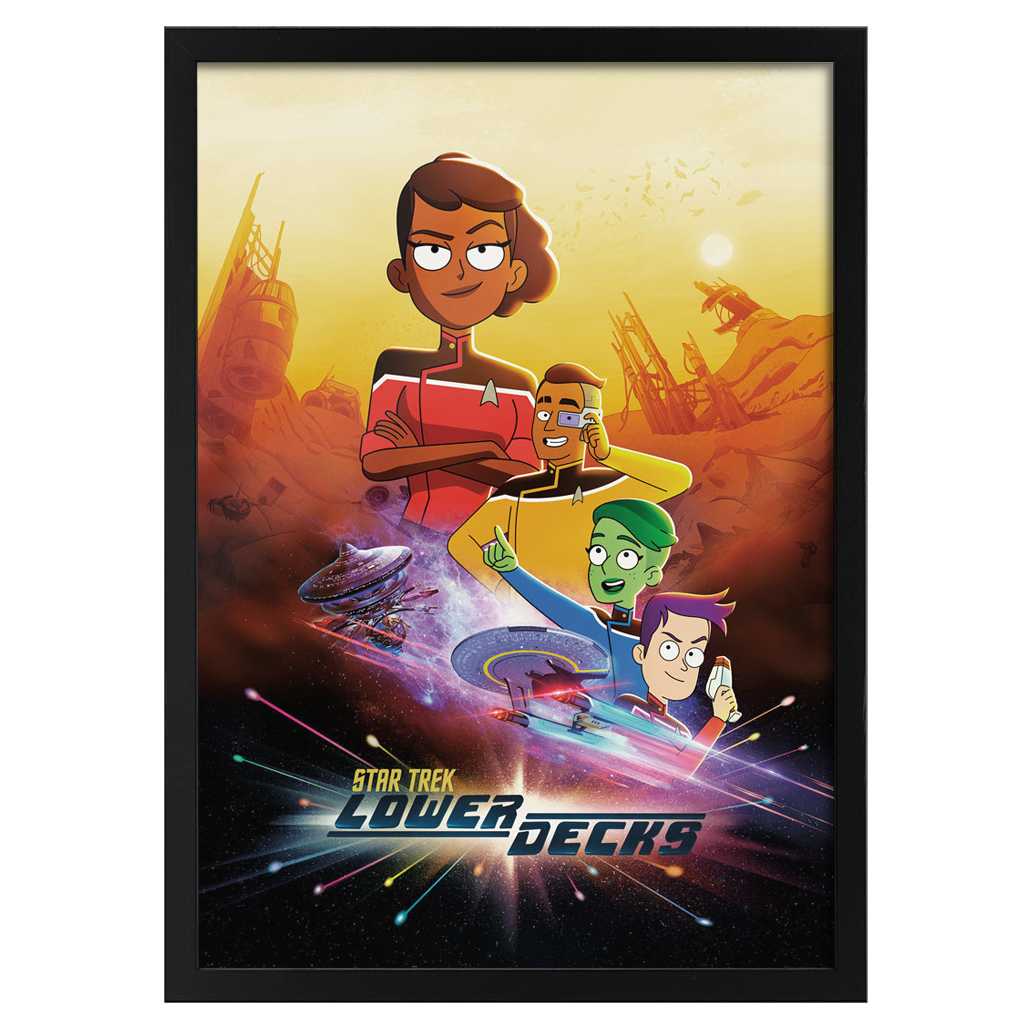 Star Trek Lower Decks Season 2 Key Art Fine art print Poster In Black Frame