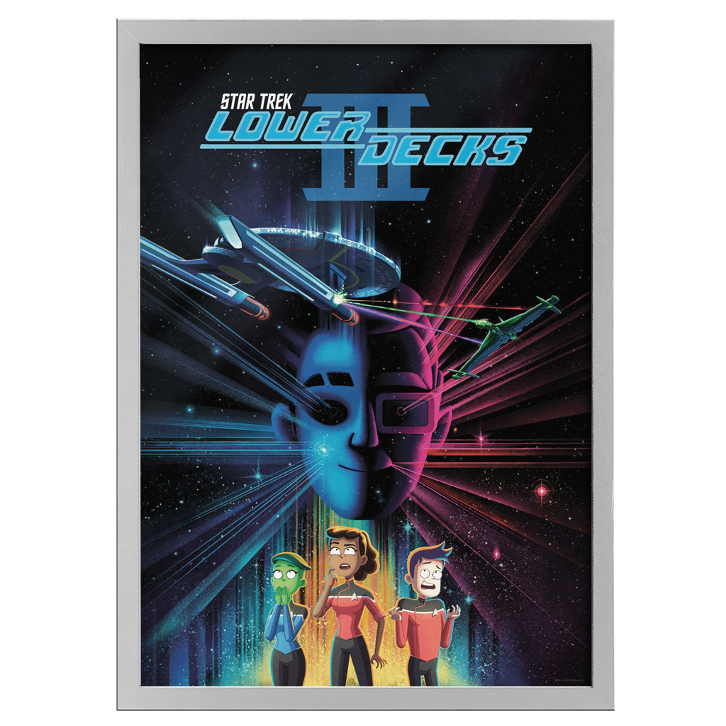 Star Trek Lower Decks Season 3 Key Art Fine art print Poster in white frame