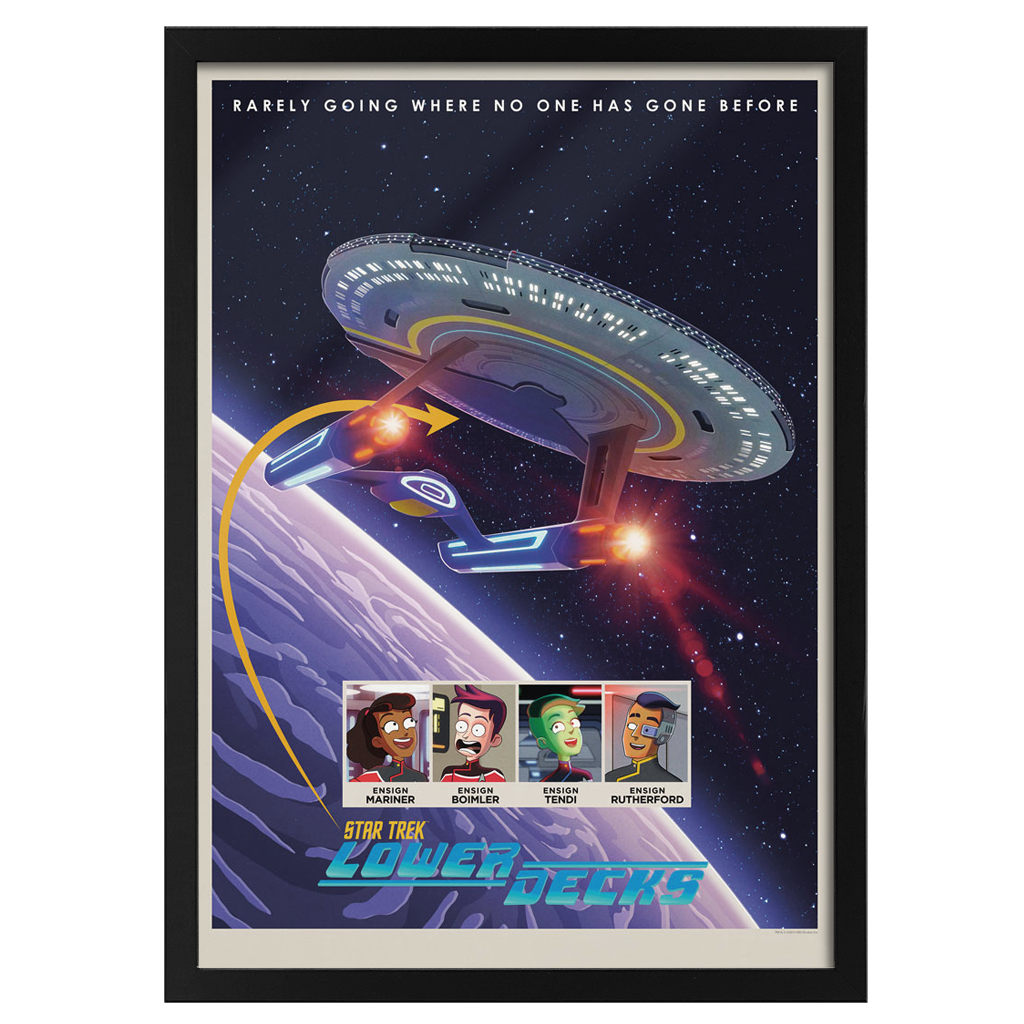 Star Trek Lower Decks Season 1 Key Art Fine art print Poster in black frame