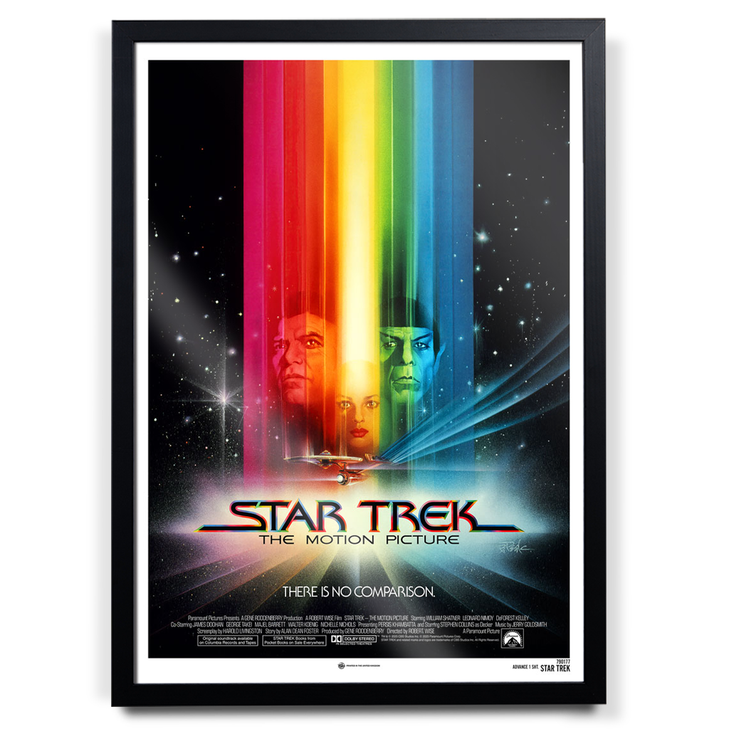 Star Trek The Motion Picture Editions Movie Poster Art By Bob Peak in black frame