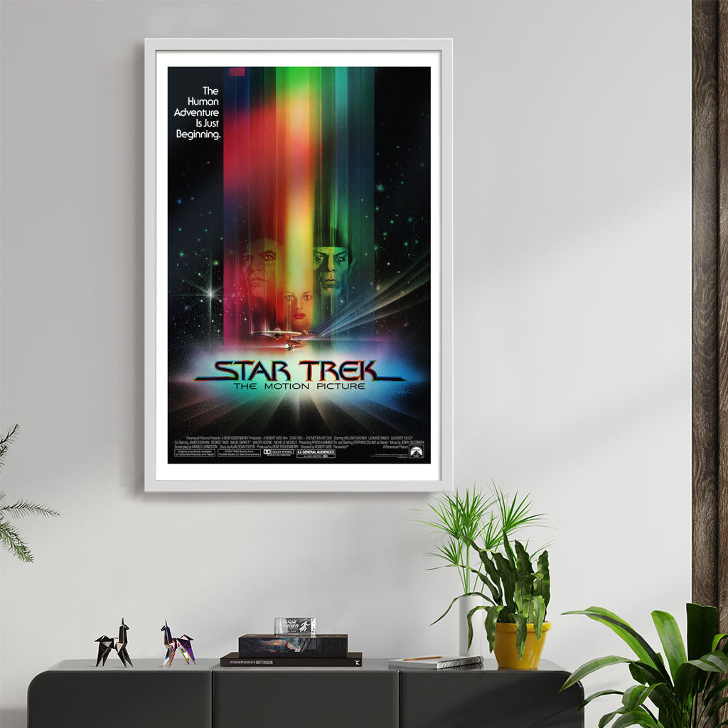 Star Trek The Motion picture foil movie poster by Bob Peak in frame