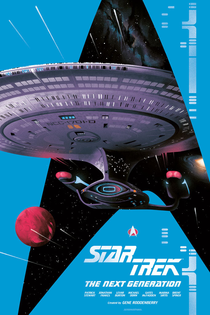 Star Trek The Next Generation Enterprise D Poster by Lyndon Willoughby