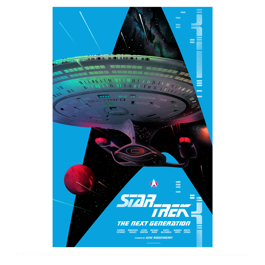Star Trek The Next Generation foil variant Poster by Lyndon Willoughby