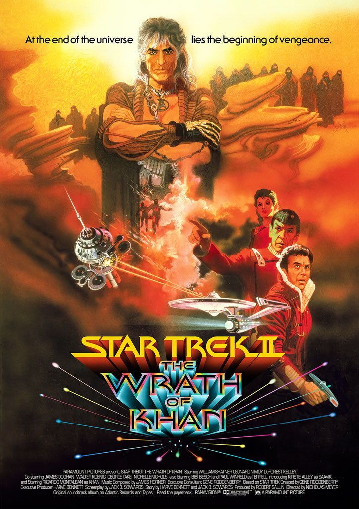 Star Trek II The Wrath Of Khan Editions Movie Poster By Bob Peak