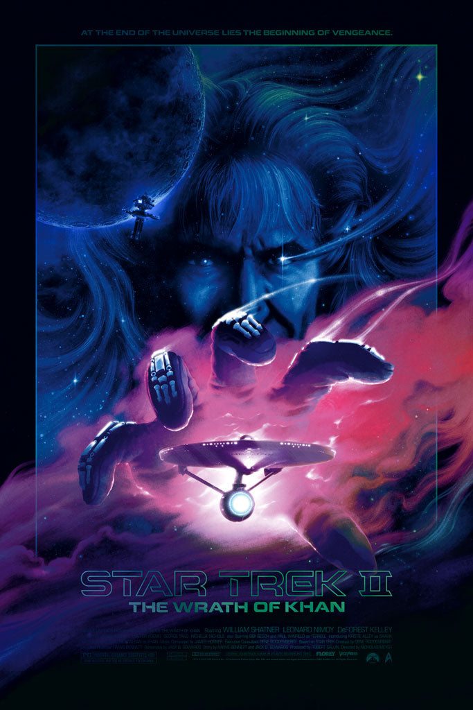 Star Trek II: The Wrath of Khan foil poster by florey