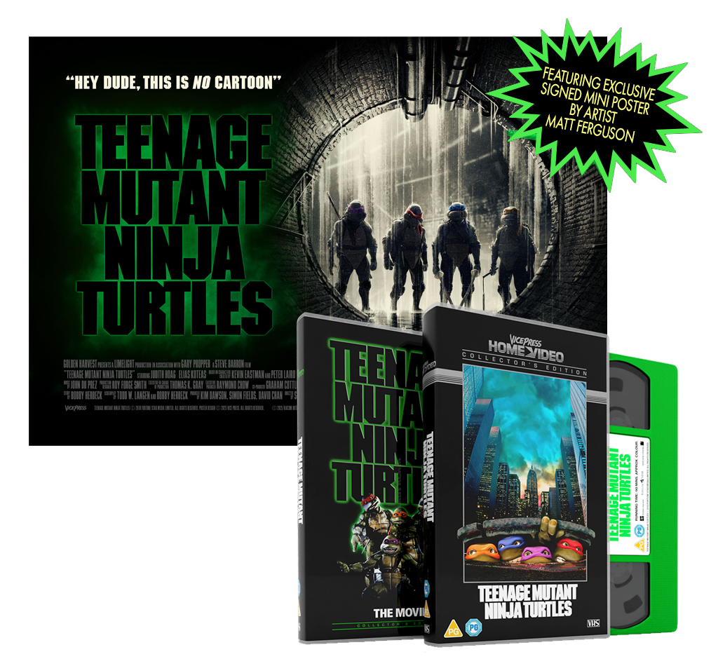 Vice Press Home Video Teenage Mutant Ninja Turtles Collectors Edition VHS poster set