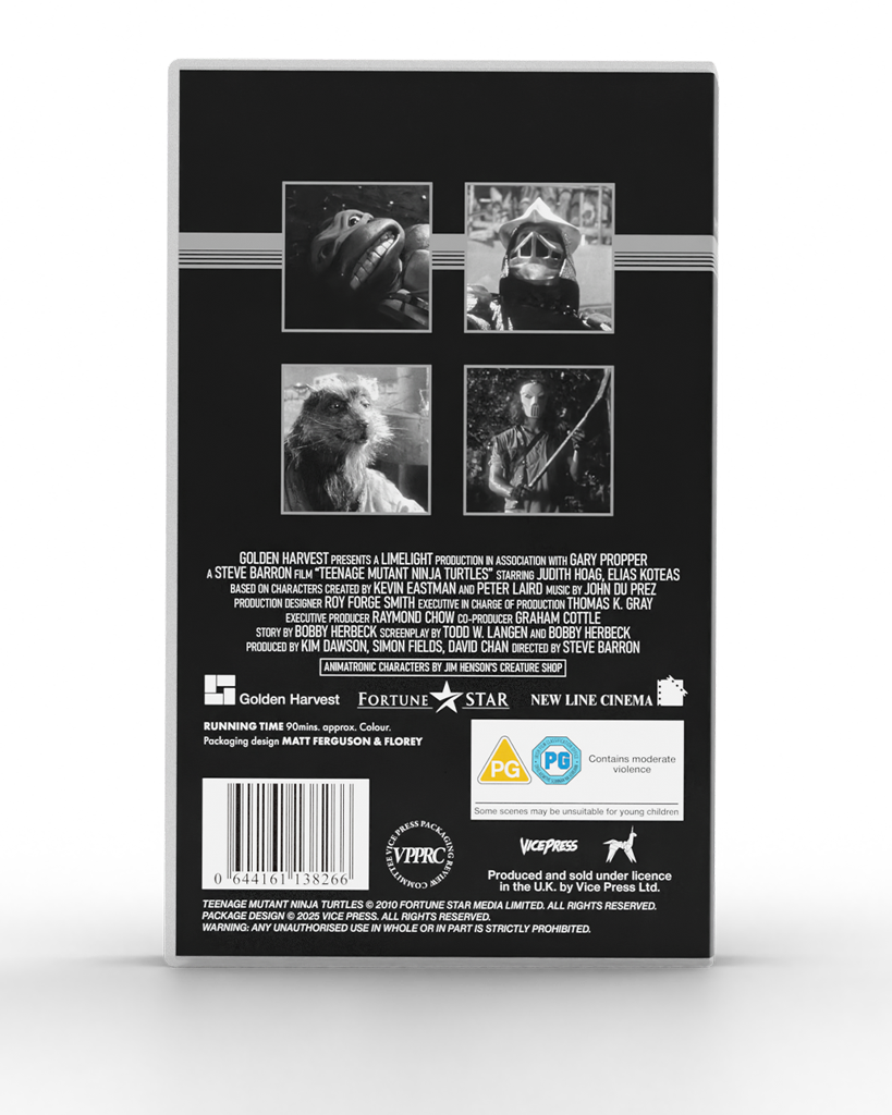 Vice Press Home Video Teenage Mutant Ninja Turtles Collectors Edition VHS back