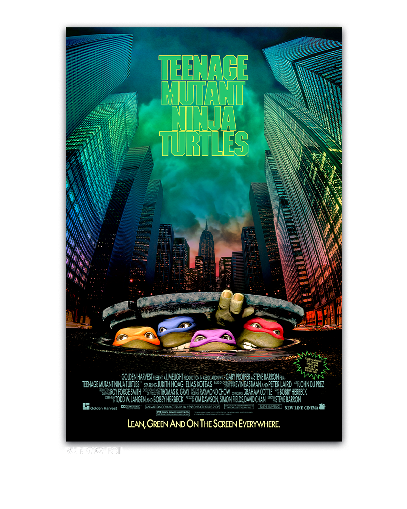 Teenage Mutant Ninja Turtles Original Theatrical Foil Poster variant