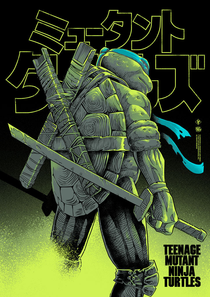 Teenage mutant ninja turtles Leonardo poster by Luke Preece