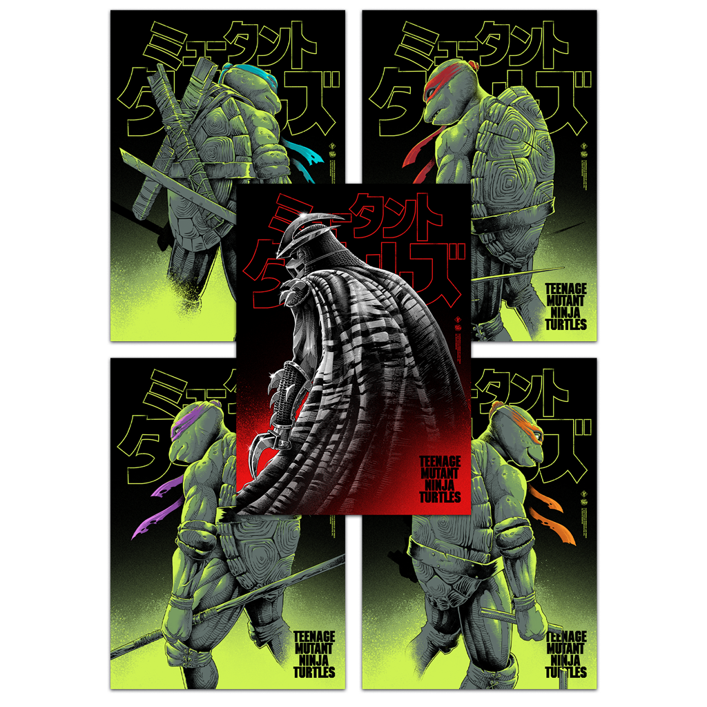 Teenage mutant ninja turtles poster set by Luke Preece