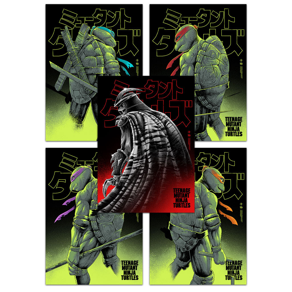 Teenage mutant ninja turtles poster set by Luke Preece