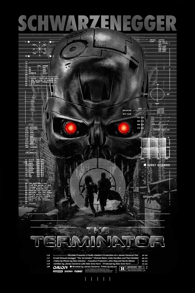 The Terminator variant Movie Poster By Florey