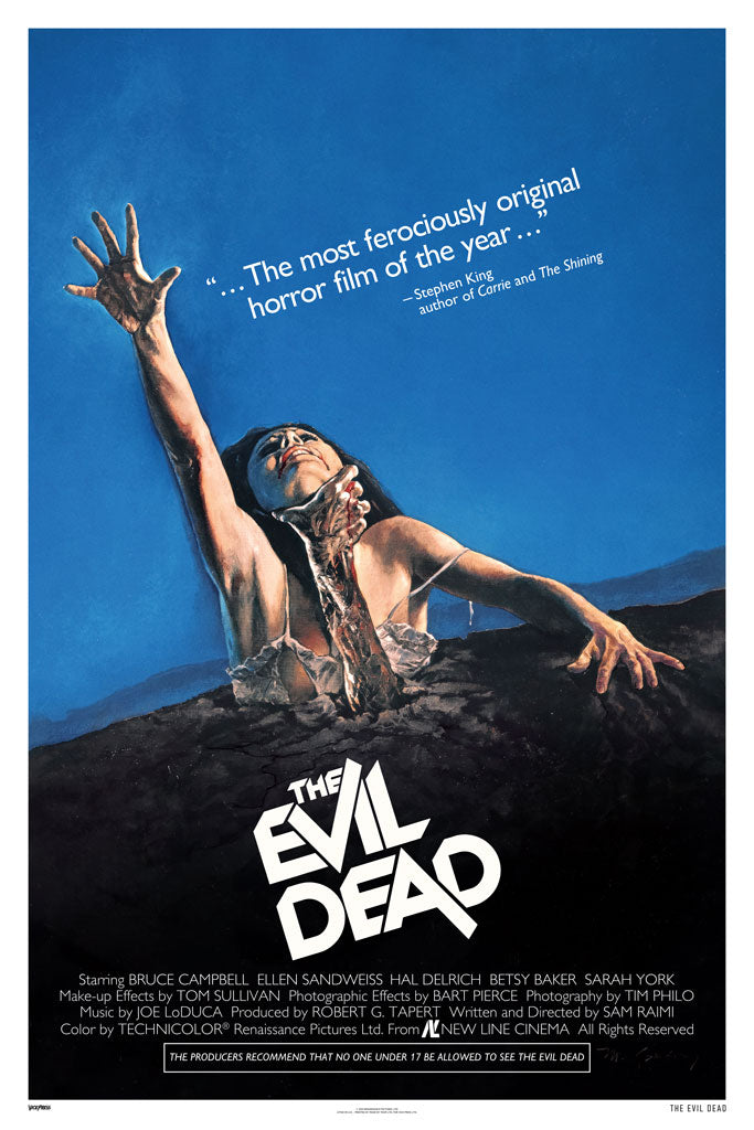 The evil dead original us theatrical one sheet poster by m. skilsky