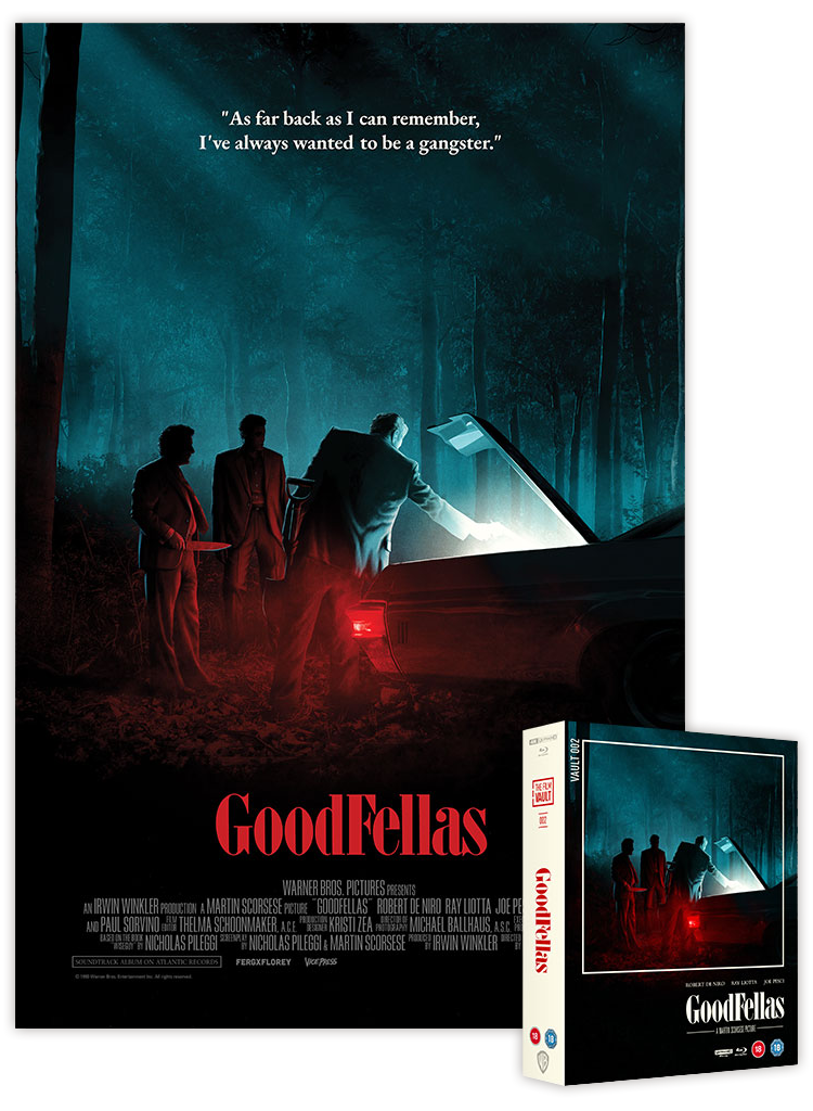 The Film Vault goodfellas Poster and 4K set by Matt Ferguson Florey
