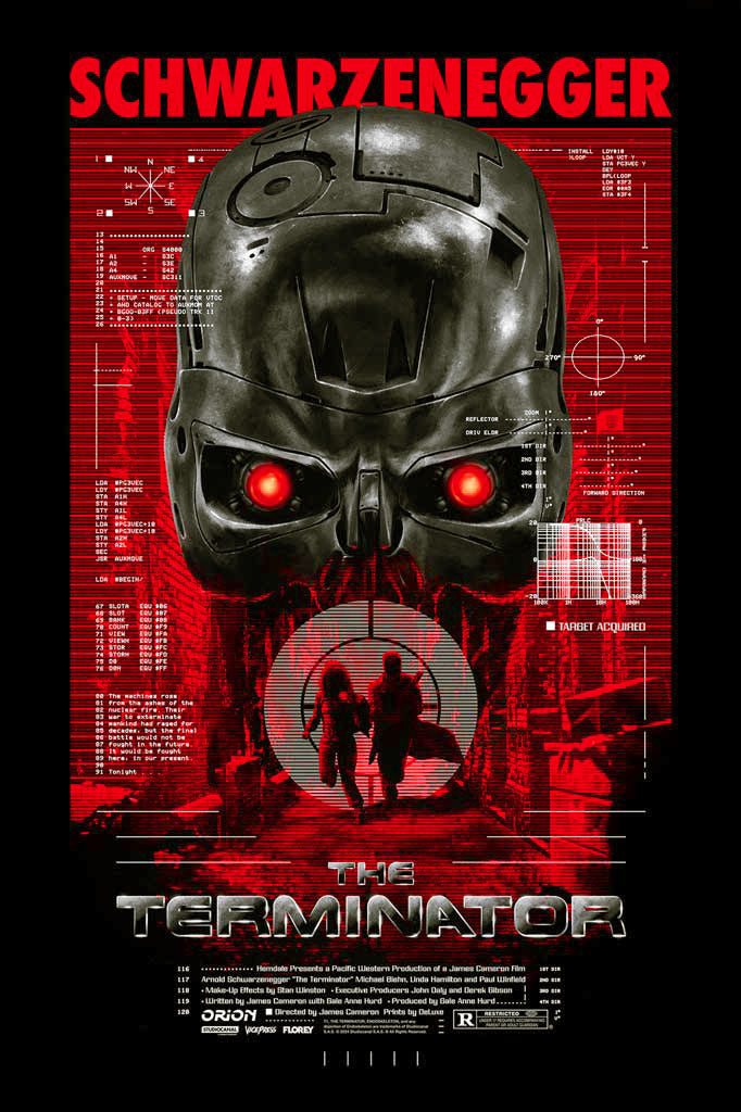 The Terminator Movie Poster by Florey