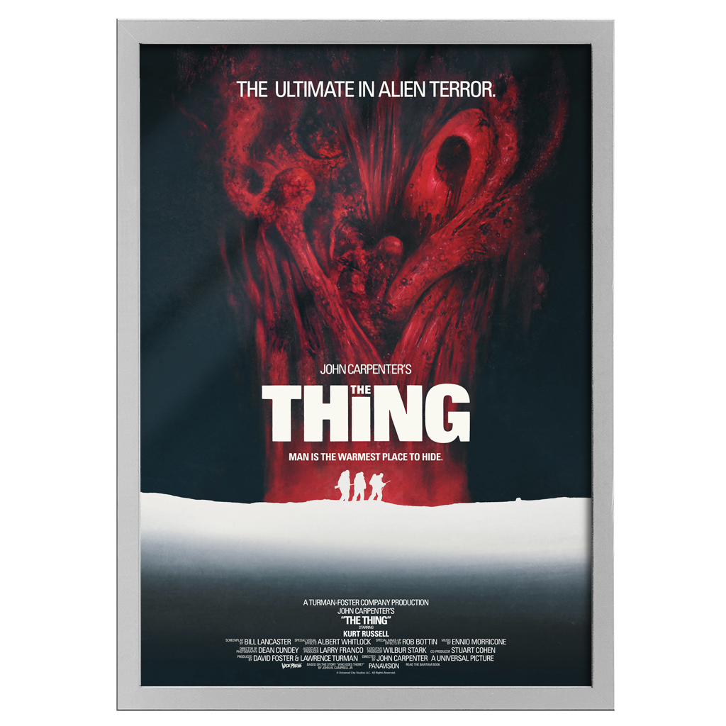 The Thing Les Edwards Uk One Sheet Style Movie Poster white frame