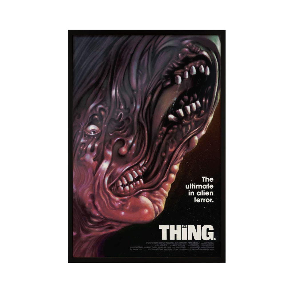 the thing movie poster by John j pearson in black frame