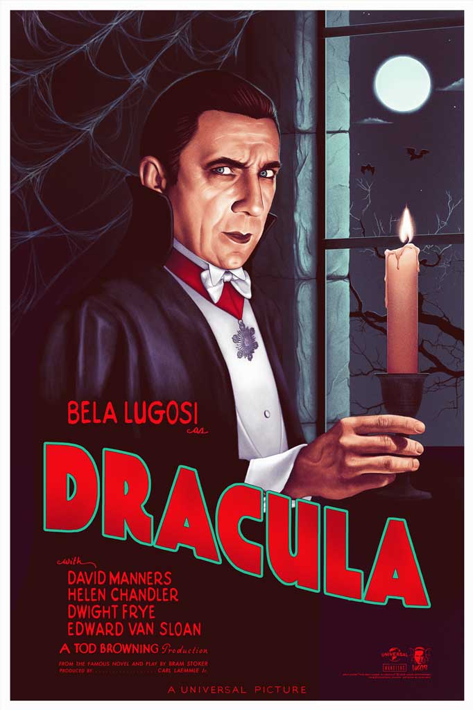 Universal Monsters Dracula Movie Poster By Sara Deck