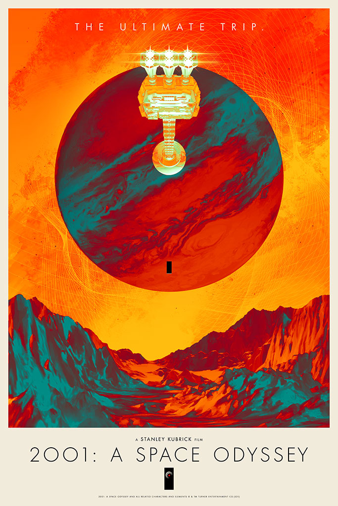 2001: A Space Odyssey foil variant poster Matt Griffin