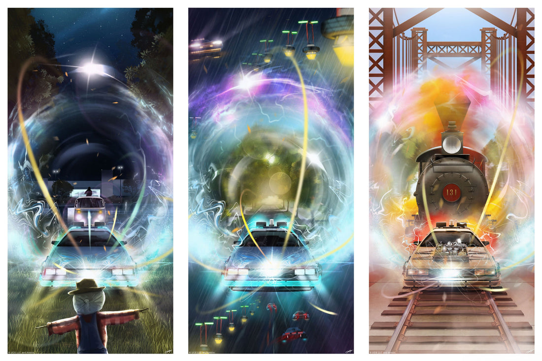 Andy Fairhurst BTTF Back To The Future Time Jump Variant Poster Set