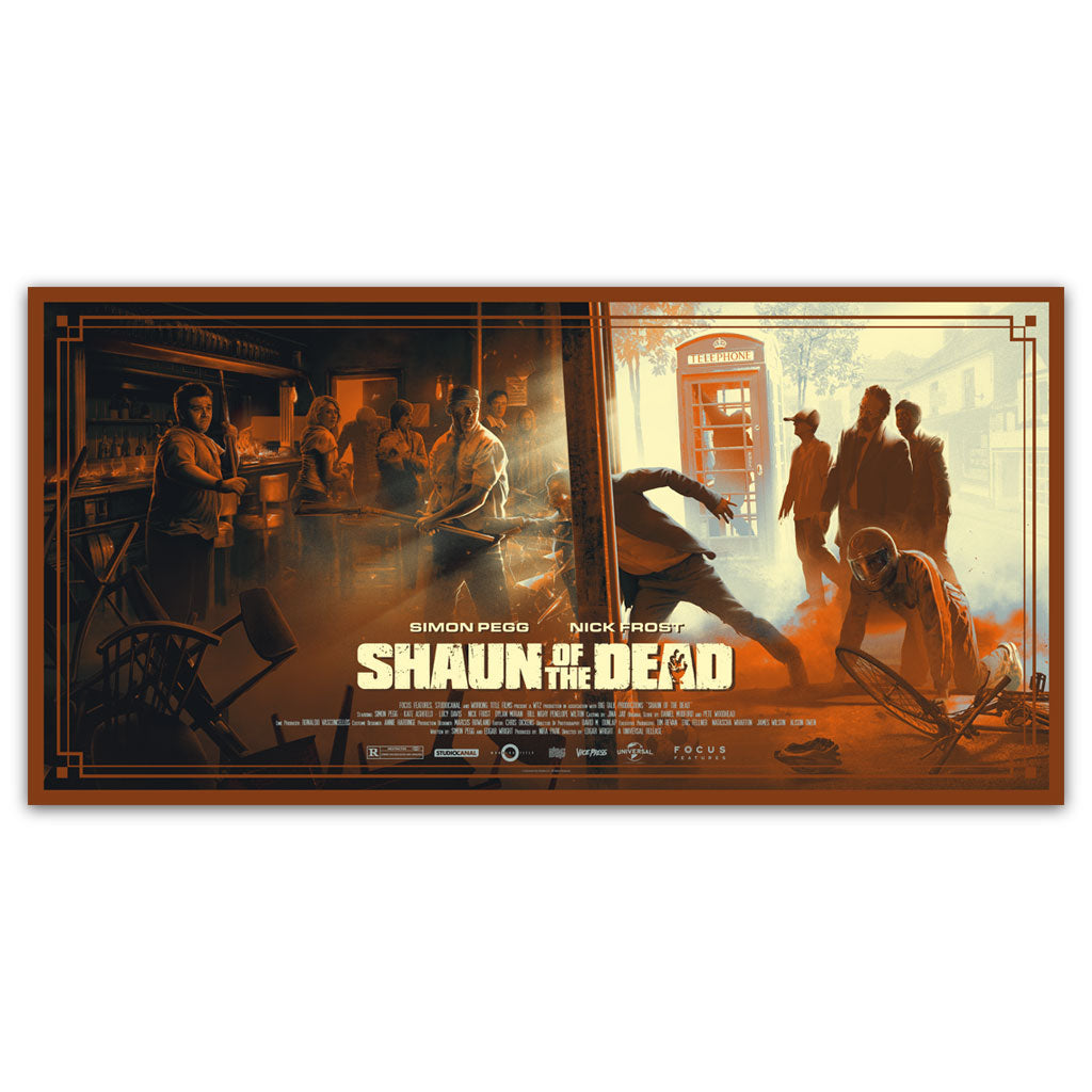 Shaun of the dead variant movie poster by Juan Ramos