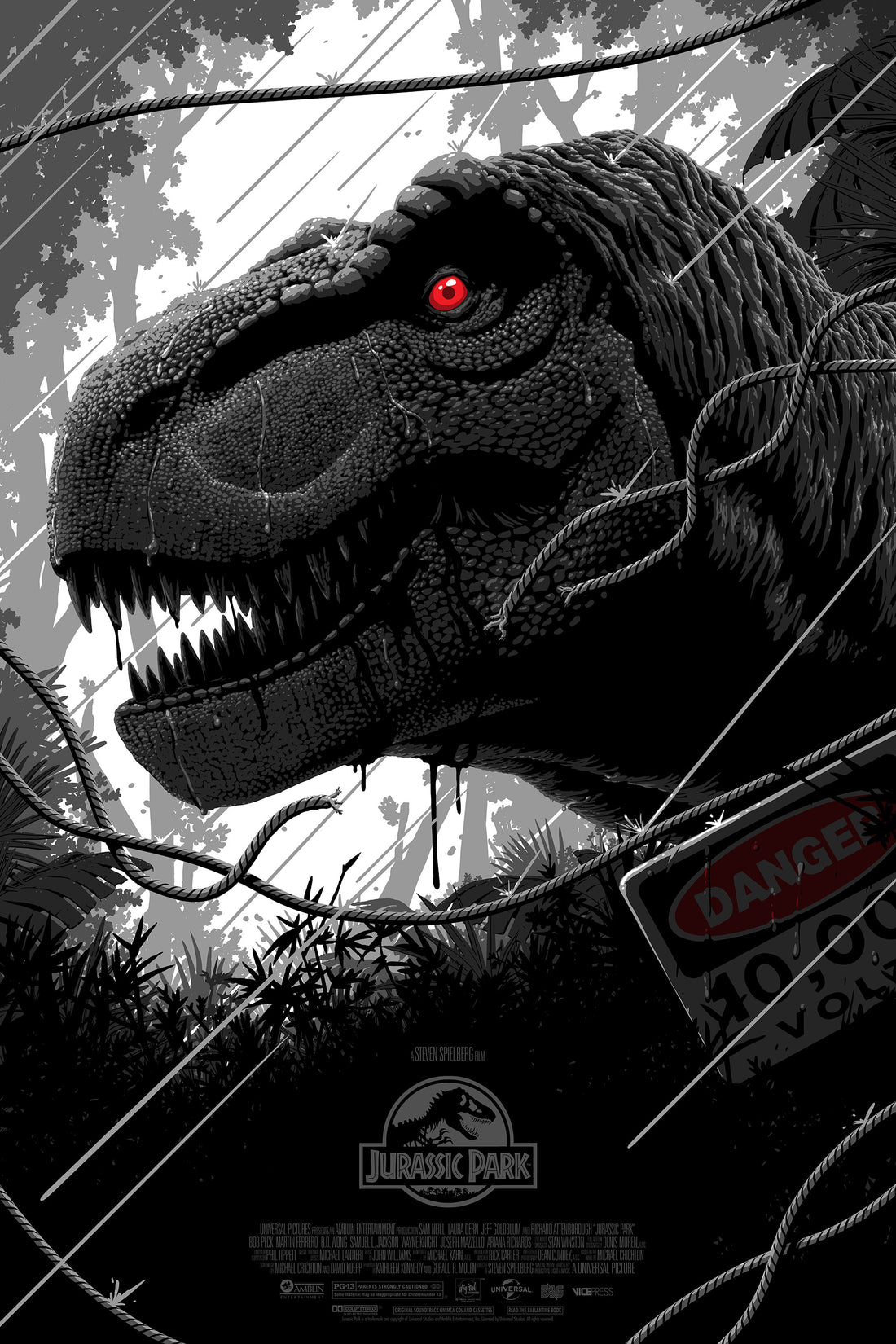 Jurassic Park Alternative Movie Poster Florey Variant