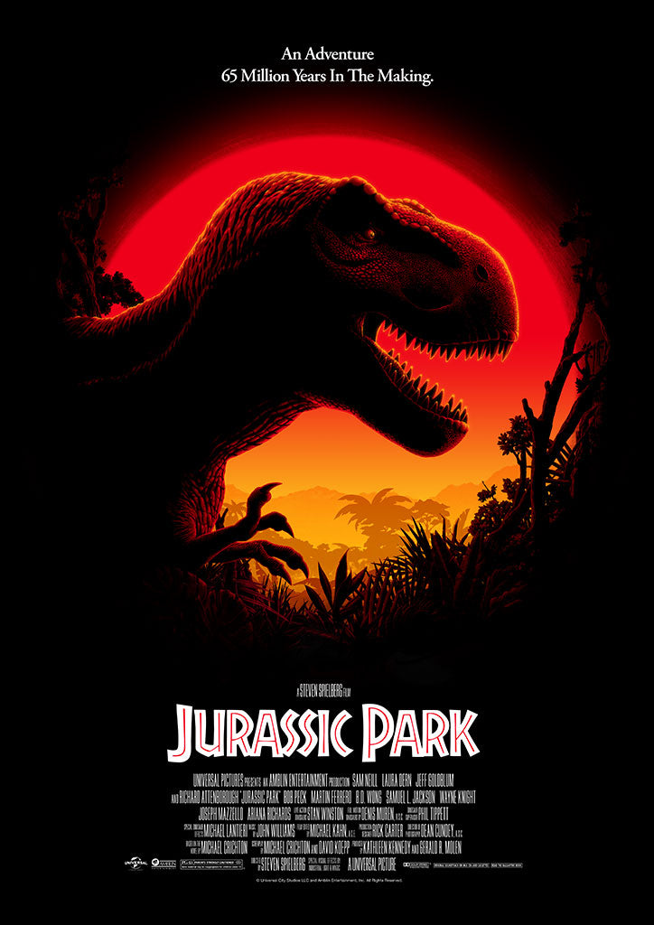 Jurassic Park editions movie poster by Florey
