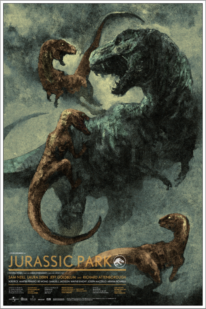 Jurassic Park Karl Fitzgerald Alternative Movie Poster Variant