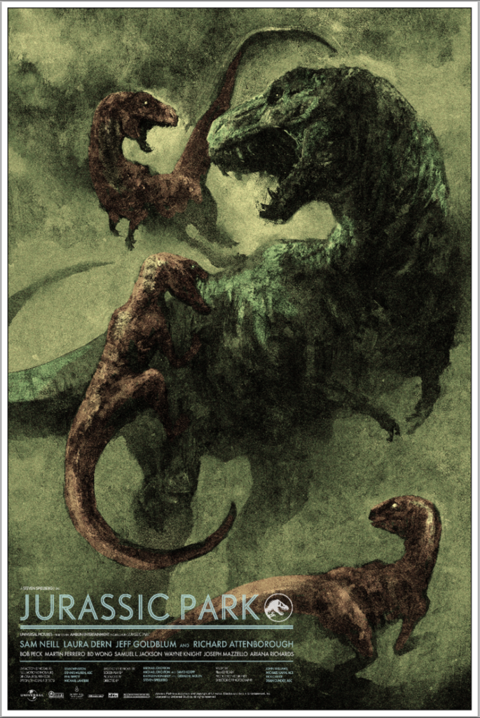 Jurassic Park Karl Fitzgerald Alternative Movie Poster