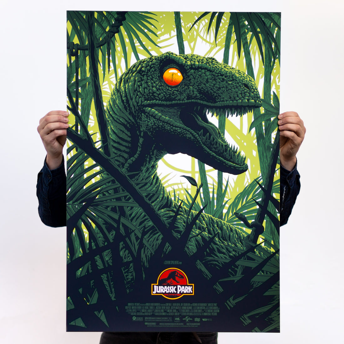 Jurassic Park Clever Girl Florey Official Licensed Screen Print Movie Poster Vice Press Bottleneck Gallery