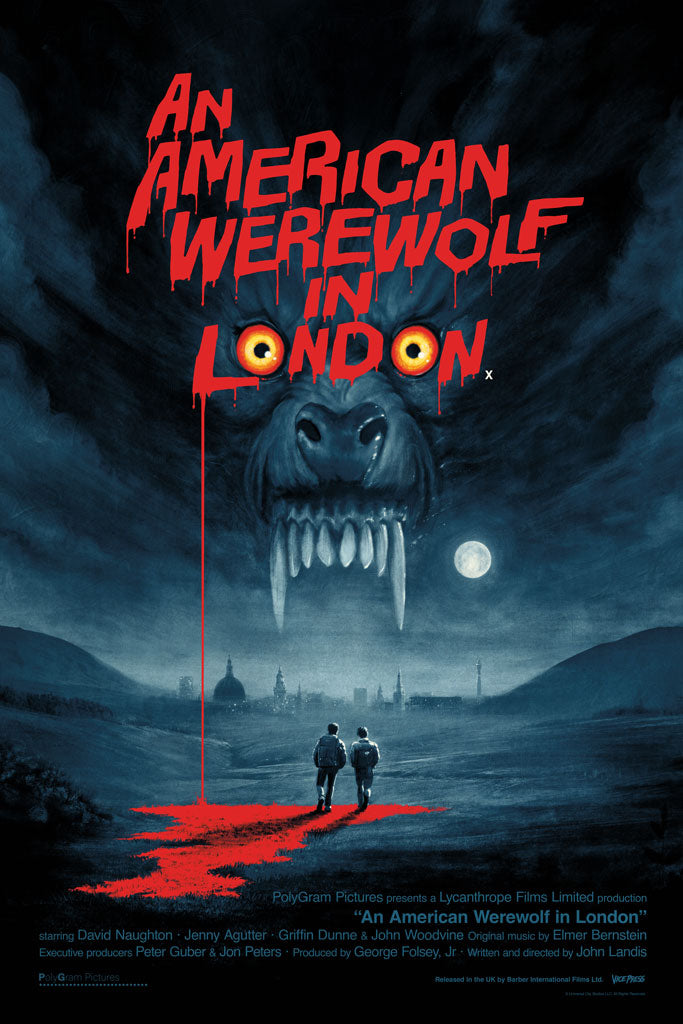 An American Werewolf In London Variant Movie Poster by Matt Ferguson