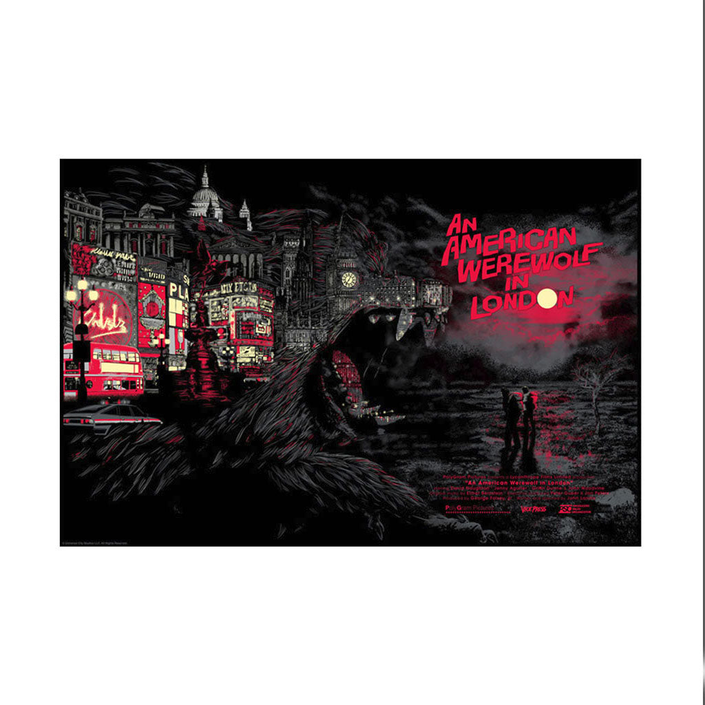 an American werewolf in London variant alternative movie poster raid71