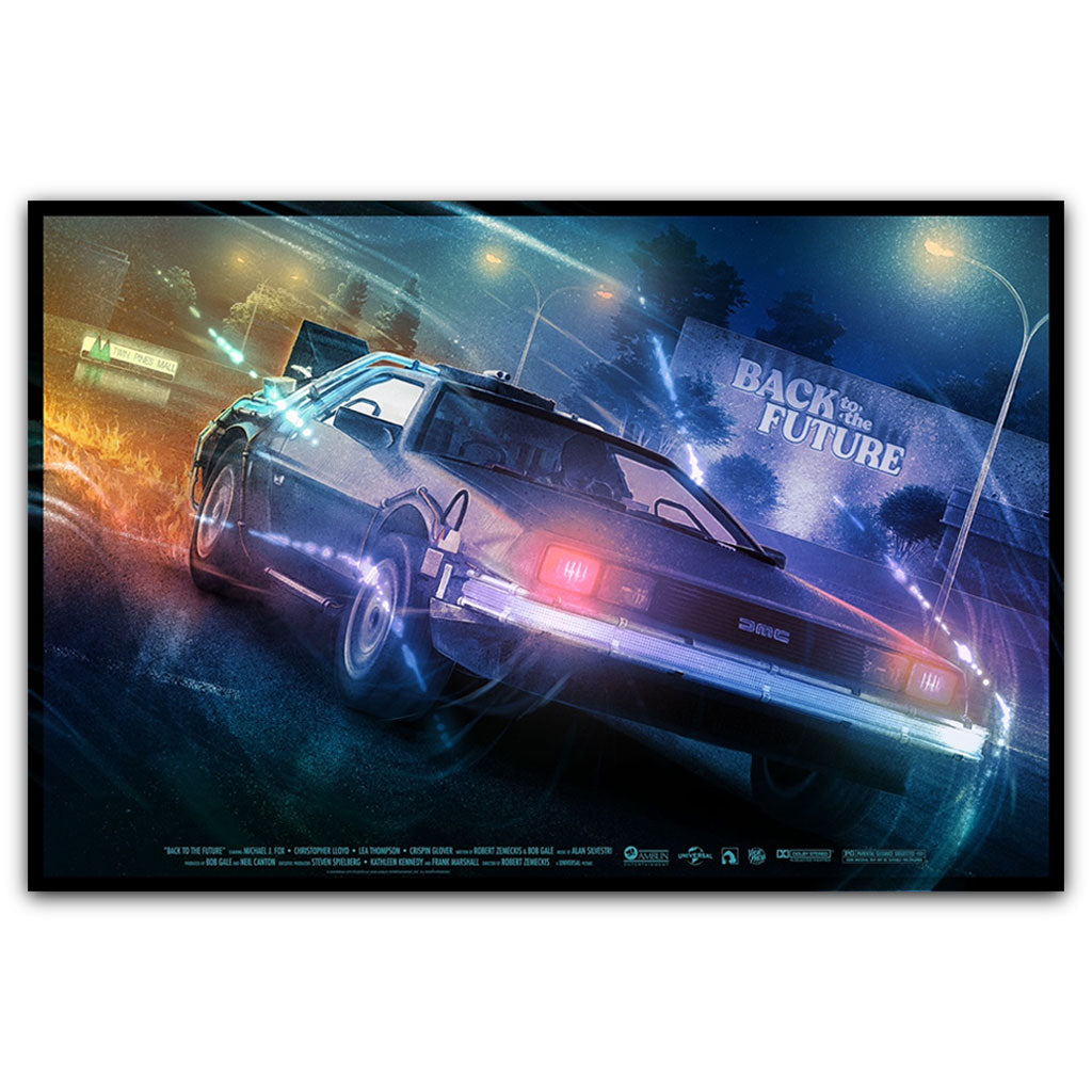 Back To The Future Foil Variant Movie Poster Kevin Wilson