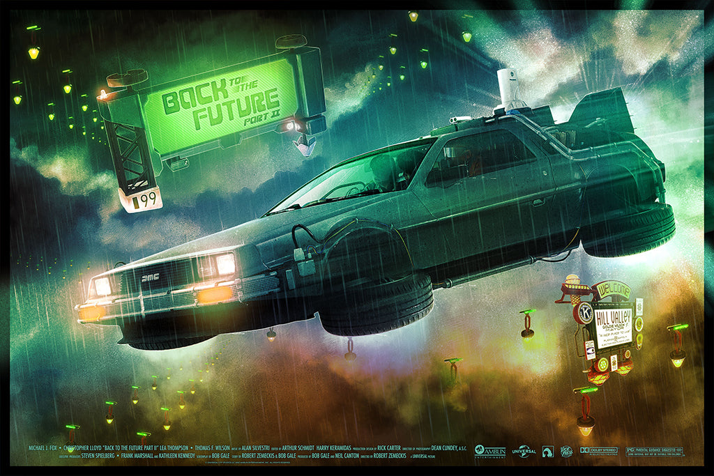 back to the future part II foil variant film poster by Kevin Wilson