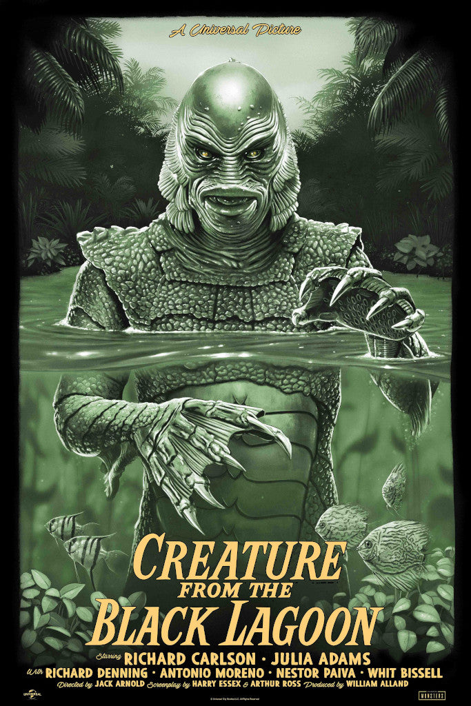 Creature from the black lagoon foil variant tom walker alternative movie poster