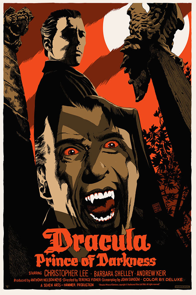 Dracula Prince of Darkness Variant Hammer Horror Movie Poster Francesco Francavilla