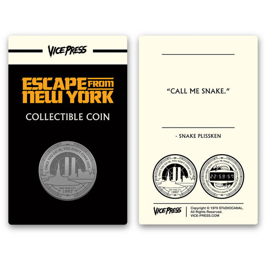 Escape From New York Collector Coin