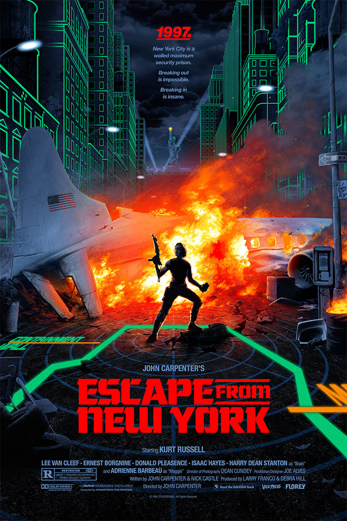 Escape From New York film poster by Florey